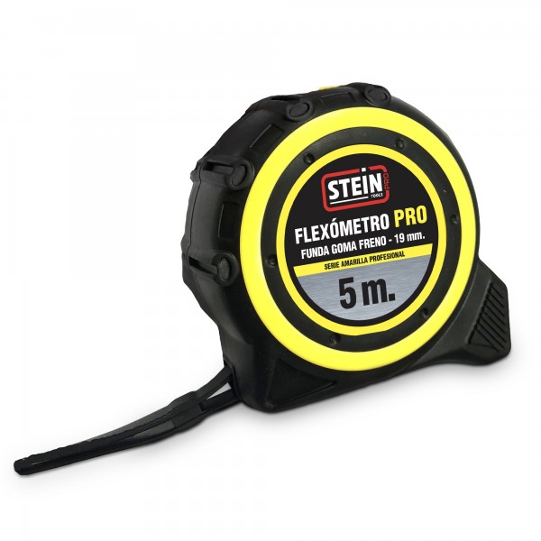 Flexometro stein pro amarillo 5m.19mm.